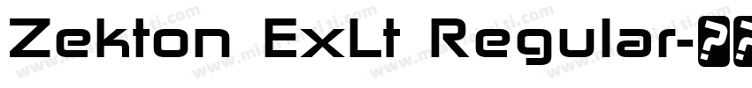 Zekton ExLt Regular字体转换